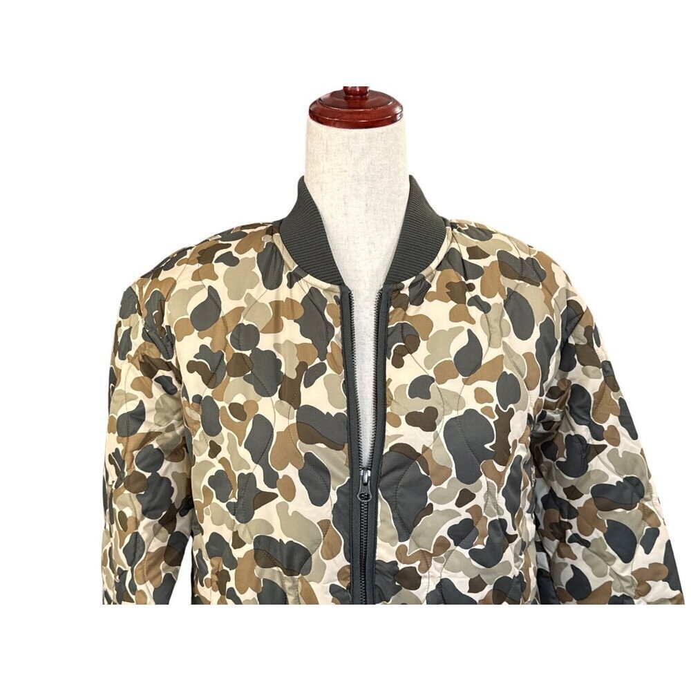 Everlane Womens Renew Long Liner Jacket~Size XS~Biscotti Camo Puffer NWT L10 49 - Picture 5 of 10